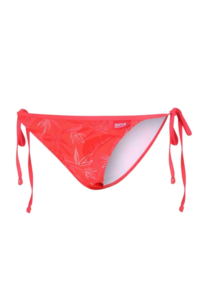 Aceana Leaves String Bikini Bottoms, Alternate, color, Red Sky