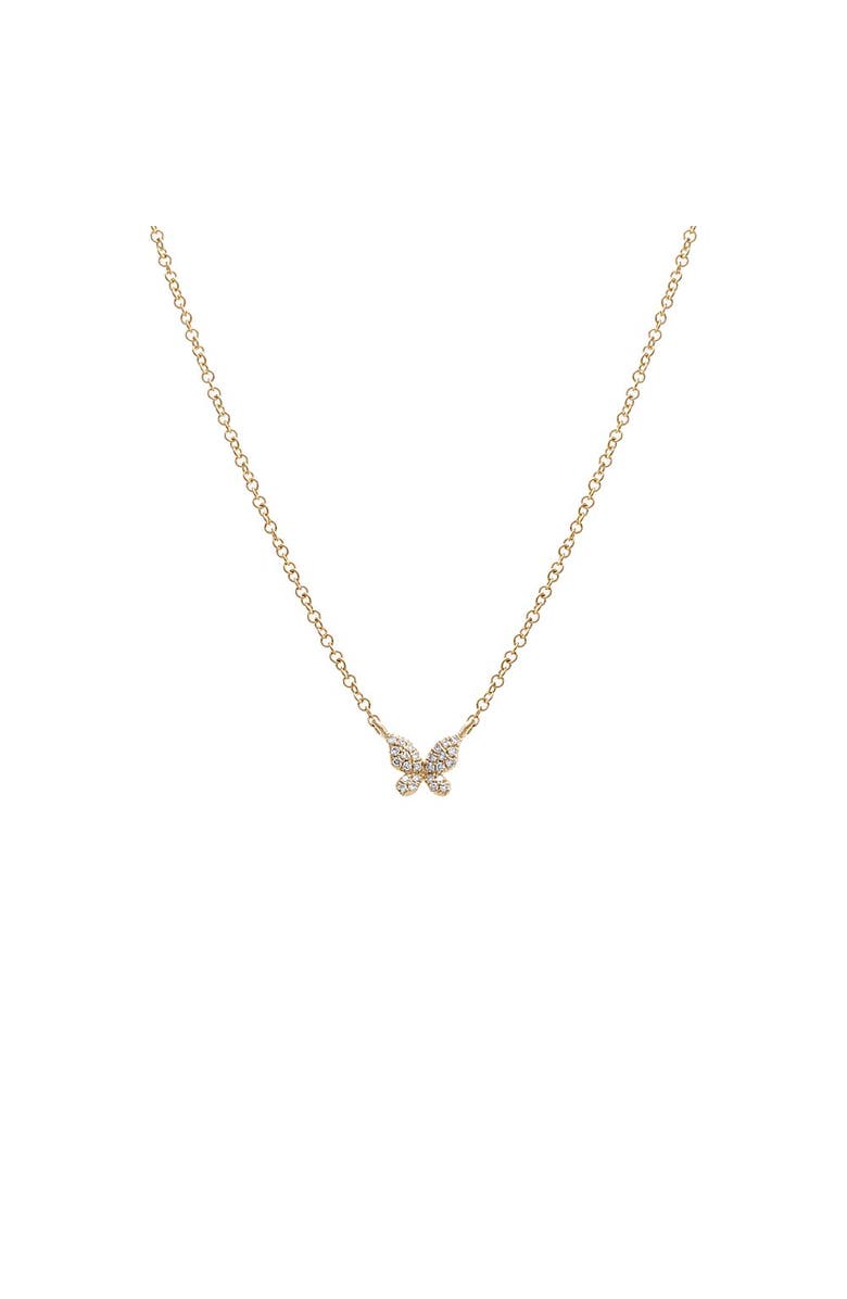 BY ADINA EDEN Diamond Butterfly Necklace 14K, Main, color, 