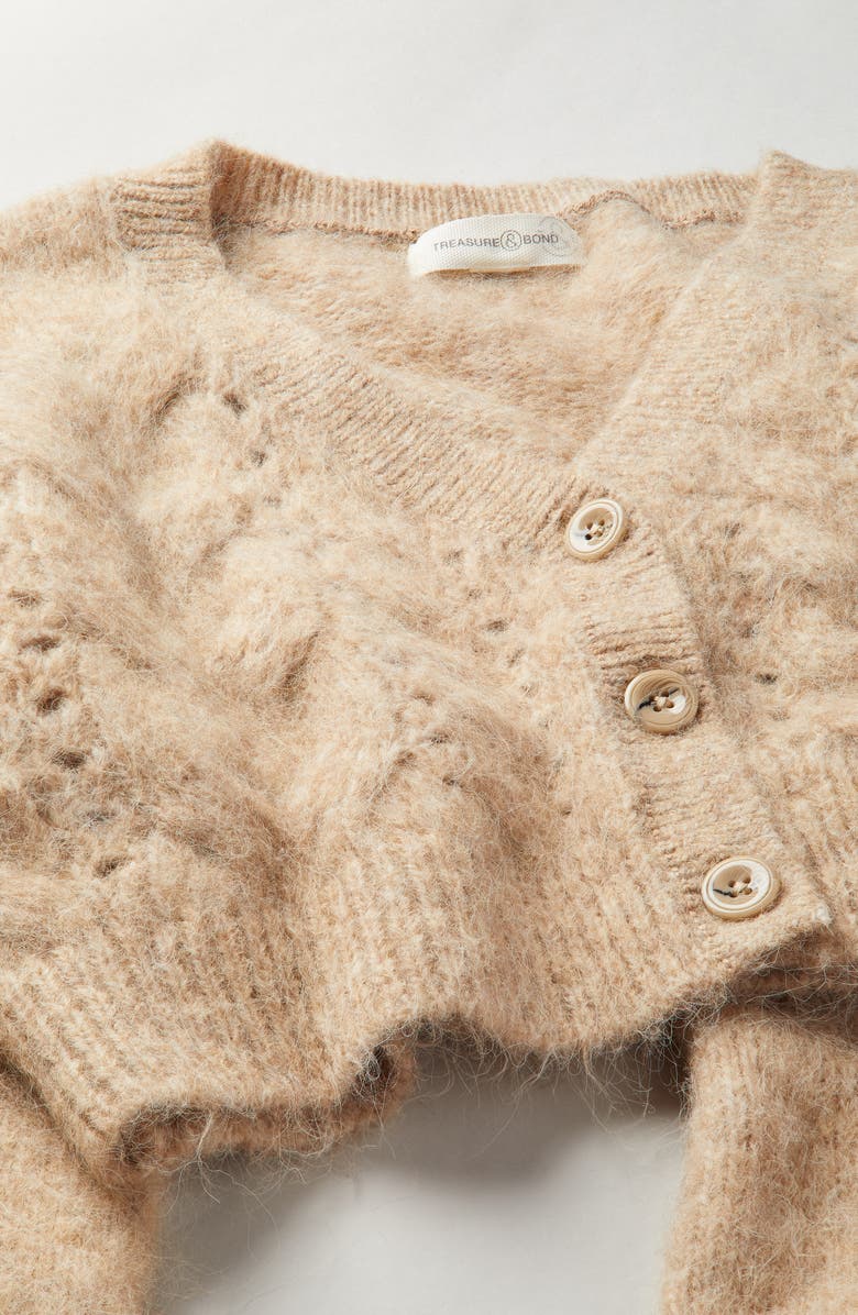 Treasure & Bond Kids' Fuzzy Cardigan Sweater, Alternate, color, 