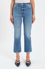 DAZE Shy Girl High Waist Crop Flare Jeans