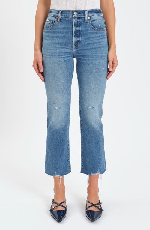 Daze Shy Girl High Waist Crop Flare Jeans In Wide Awake Vintage