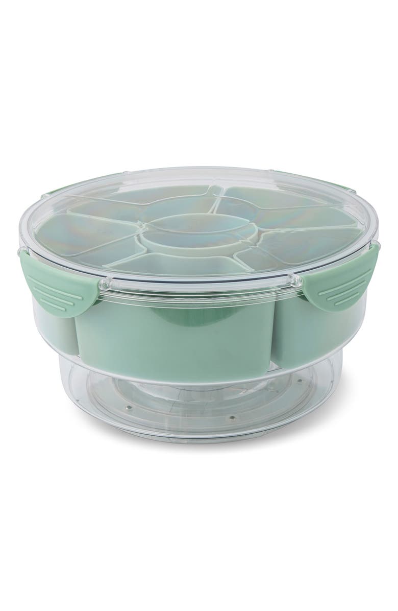 Core Home 6-Section Snack Lazy Susan with Ice Compartment, Main, color, Matcha