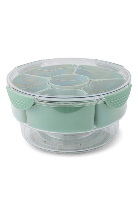 6-Section Snack Lazy Susan with Ice Compartment