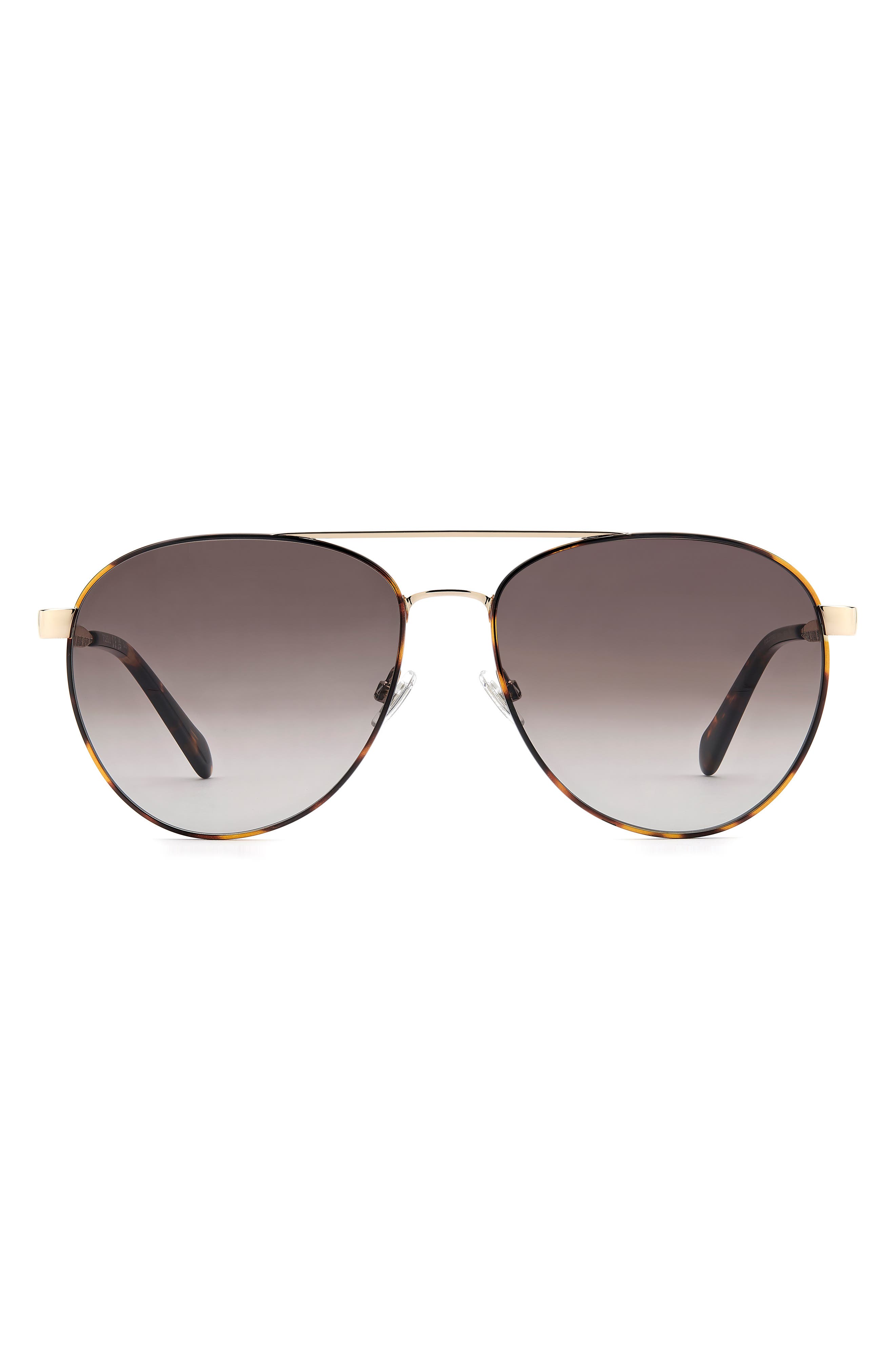 Fossil Fos 2172/g/s 59mm Gradient Navigator Sunglasses In Havana Gold/brown Sf