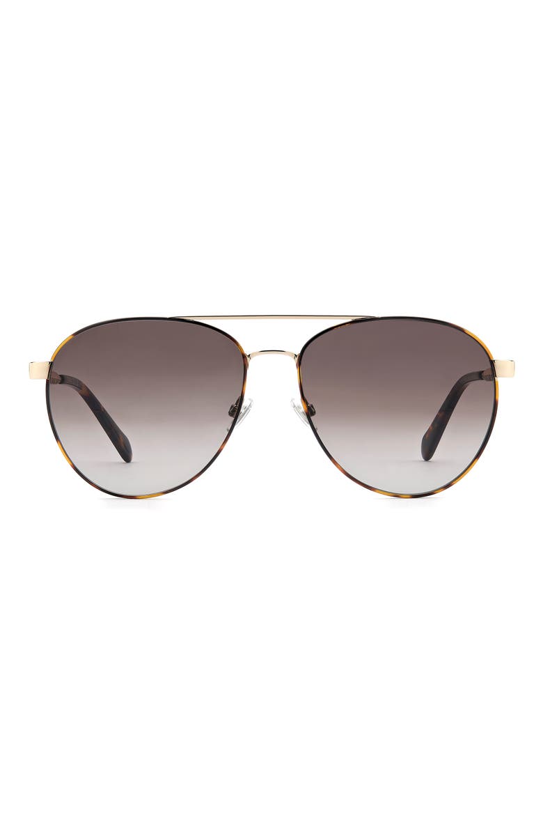FOS 2172/G/S 59mm Gradient Navigator Sunglasses, Main, color, HAVANA GOLD/ BROWN SF