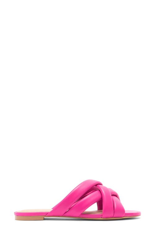 Stuart Weitzman Crossover Slide Sandal In Flamingo