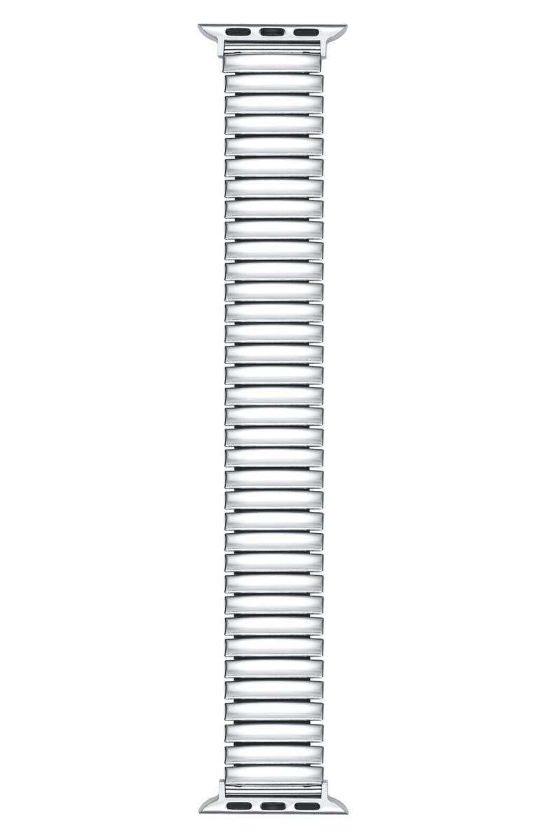 The Posh Tech Slink 38mm Apple Watch<sup>®</sup> Stretch Watchband, Main, color, Silver