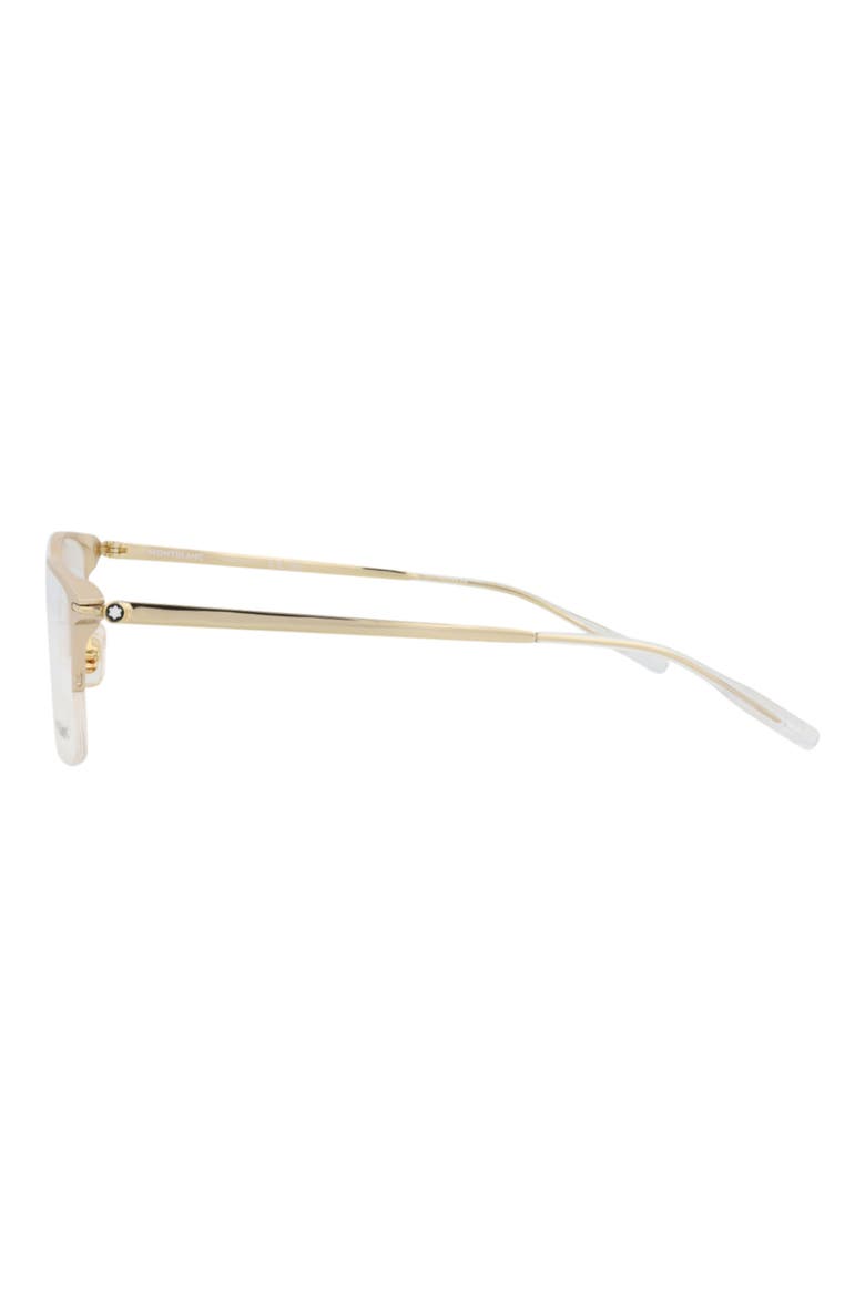 52mm Half Rim Optical Glasses, Alternate, color, GOLD GOLD TRANSPARENT