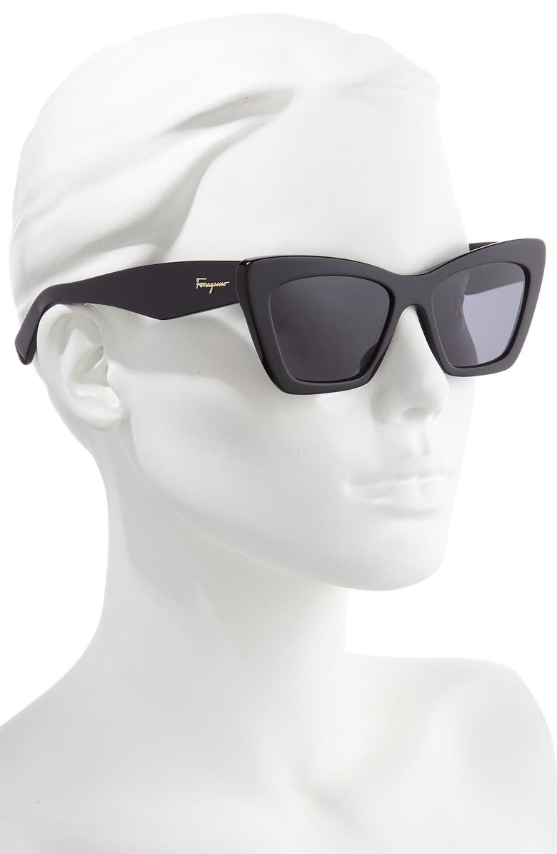 FERRAGAMO 55mm Cat Eye Sunglasses, Alternate, color, 