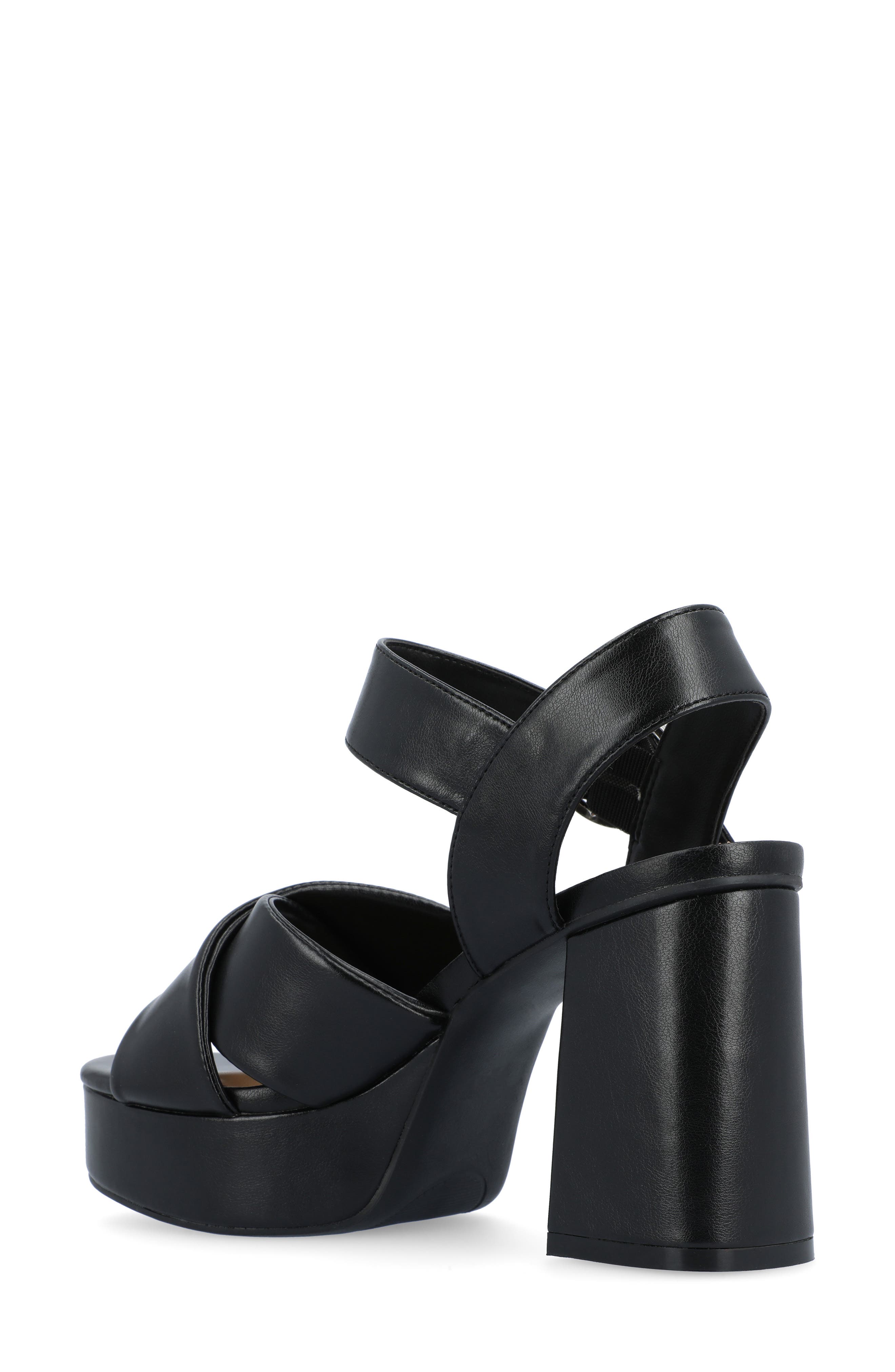 Journee Collection Akeely Block Heel Platform Sandal, Alternate, color, Black