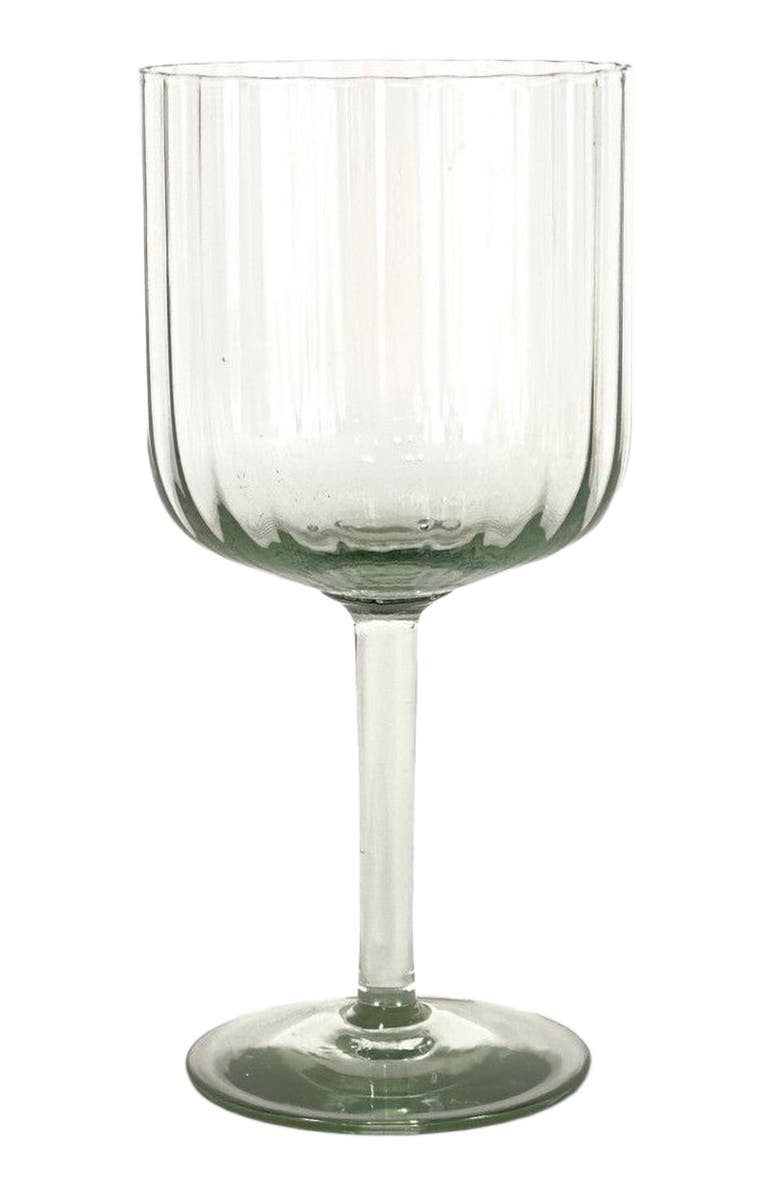 Mbare Retro Optic Wine Glass, Main, color, NO COLOR