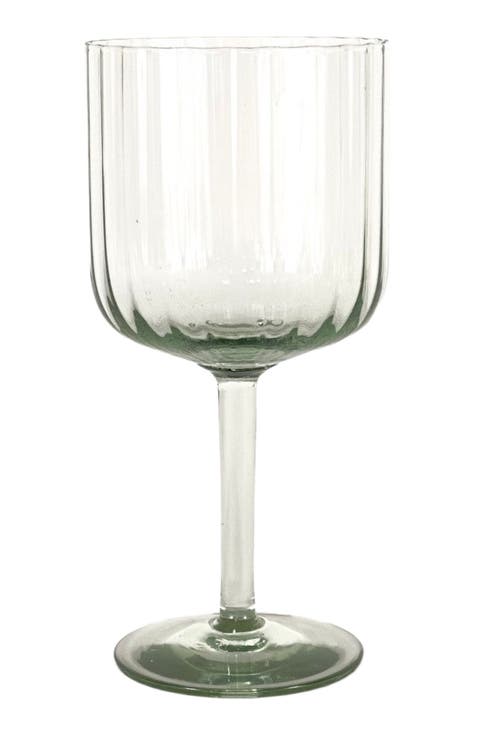 Retro Optic Wine Glass