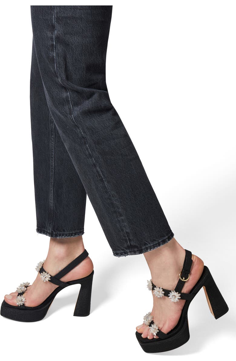 Katy Perry The Steady Floral Slingback Platform Sandal, Alternate, color, Black