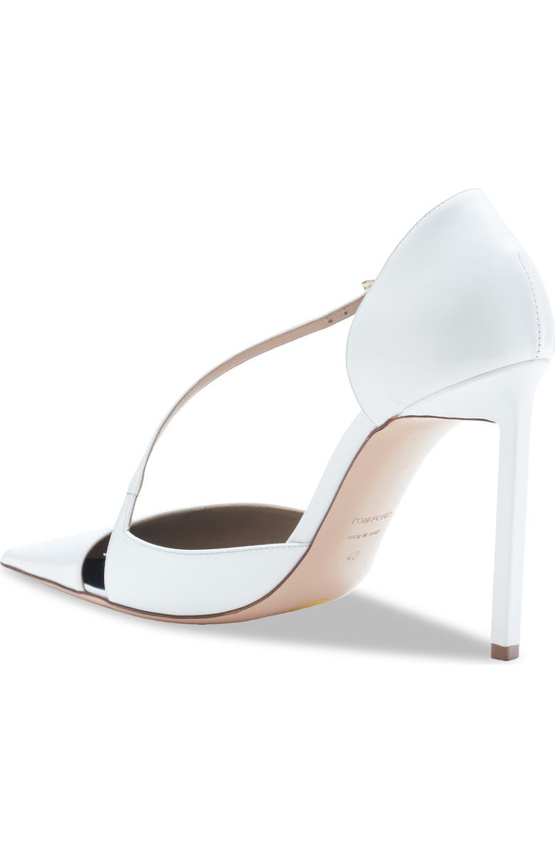 TOM FORD Stiletto Asymmetric Strap Pump, Alternate, color, Optical White