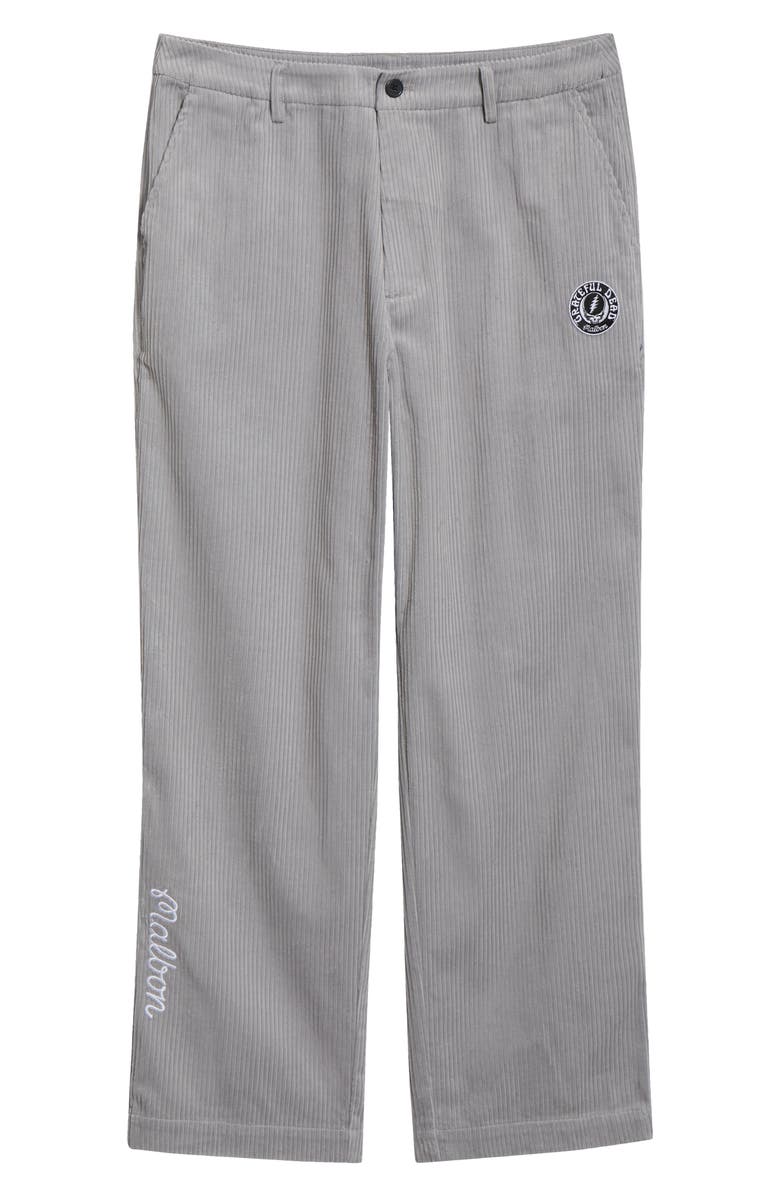Malbon Golf Grateful Dead Corduroy Pants, Main, color, Grey