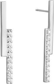 LANA 14K Gold Diamond Bar Linear Earrings