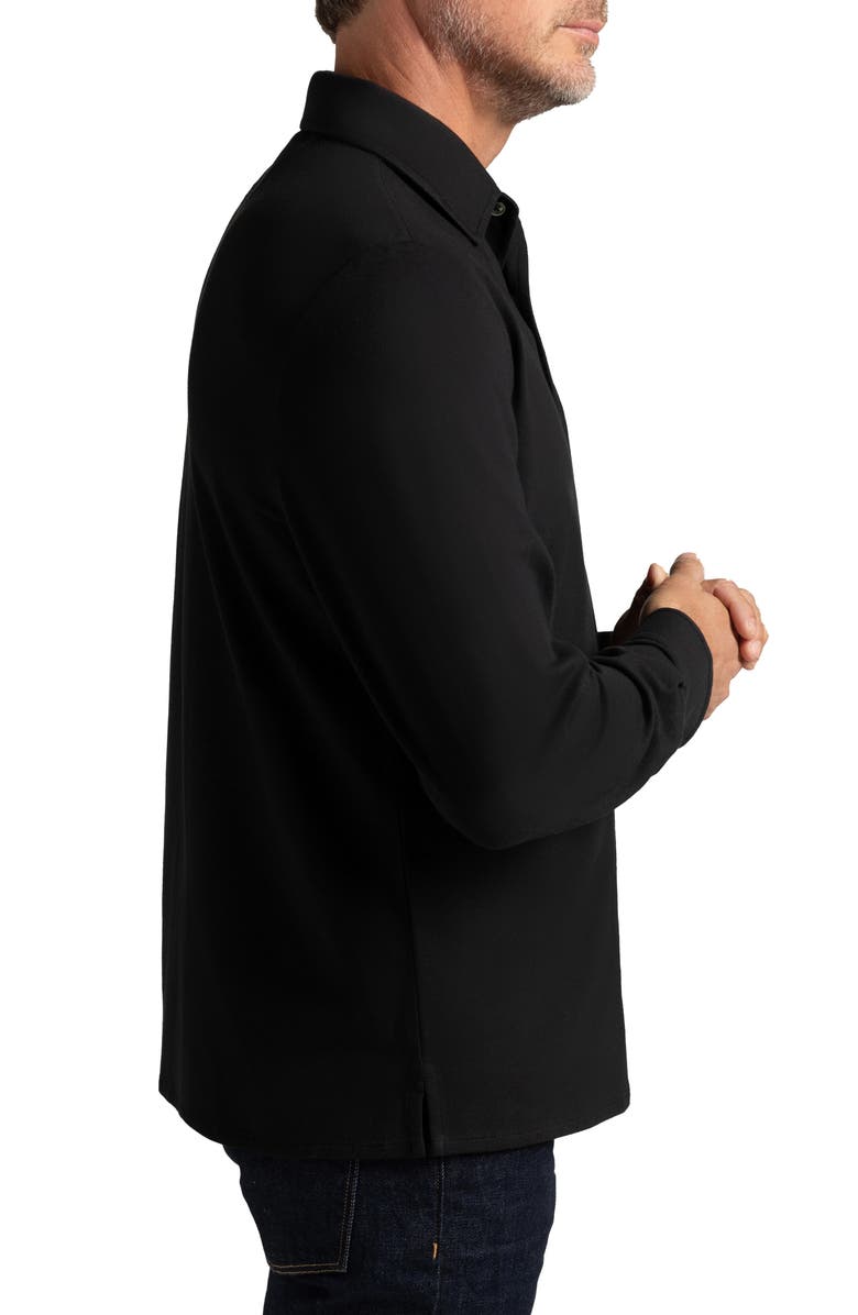 Hypernatural El Capitan Supima<sup>®</sup> Cotton Blend Piqué Knit Button-Up Shirt, Alternate, color,