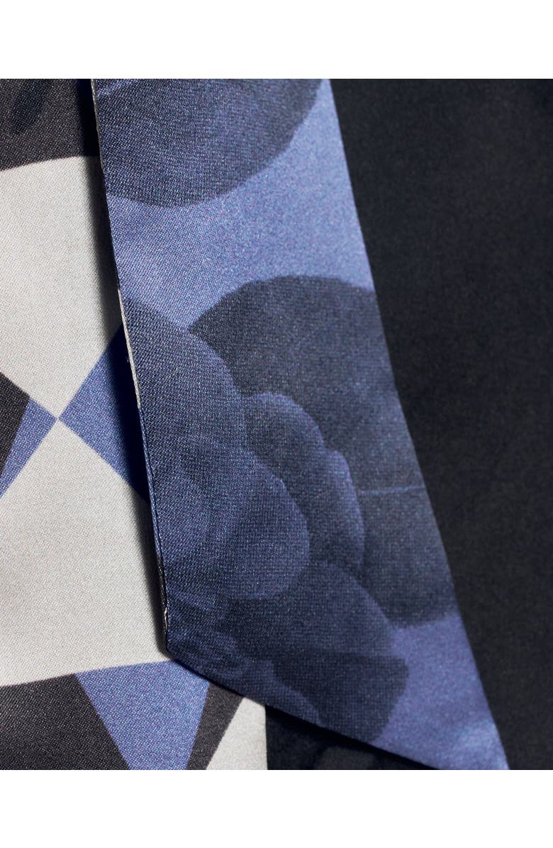 Lost Pattern "Prism" Silk Skinny Scarf, Alternate, color, Blue