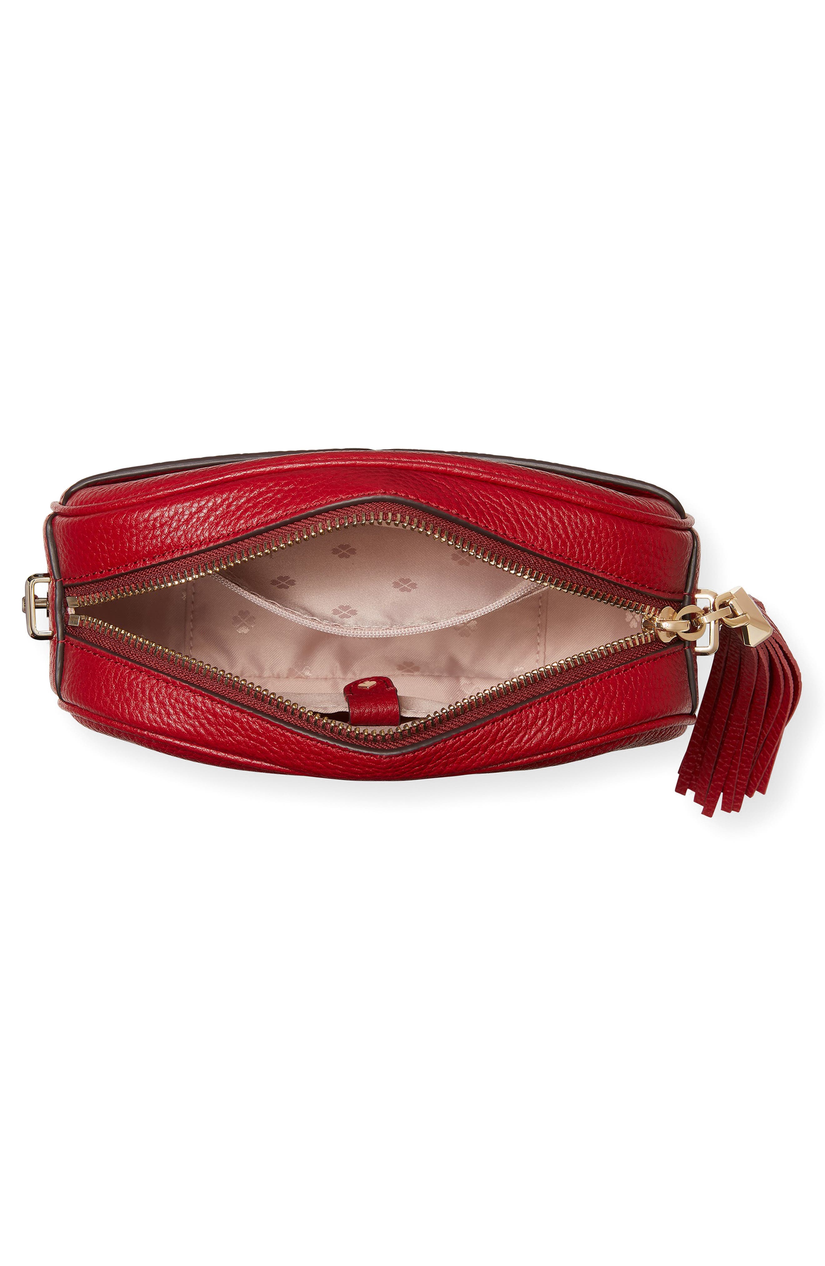 annabel medium camera bag, Alternate, color, RED CURRANT