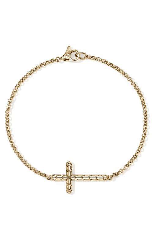 John Hardy Jh Essential Cross Bracelet In Gold