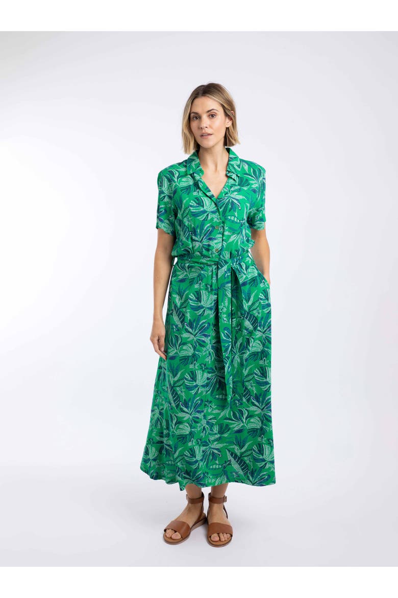 Neem Printed Shirt Dress, Main, color, Cactus Green