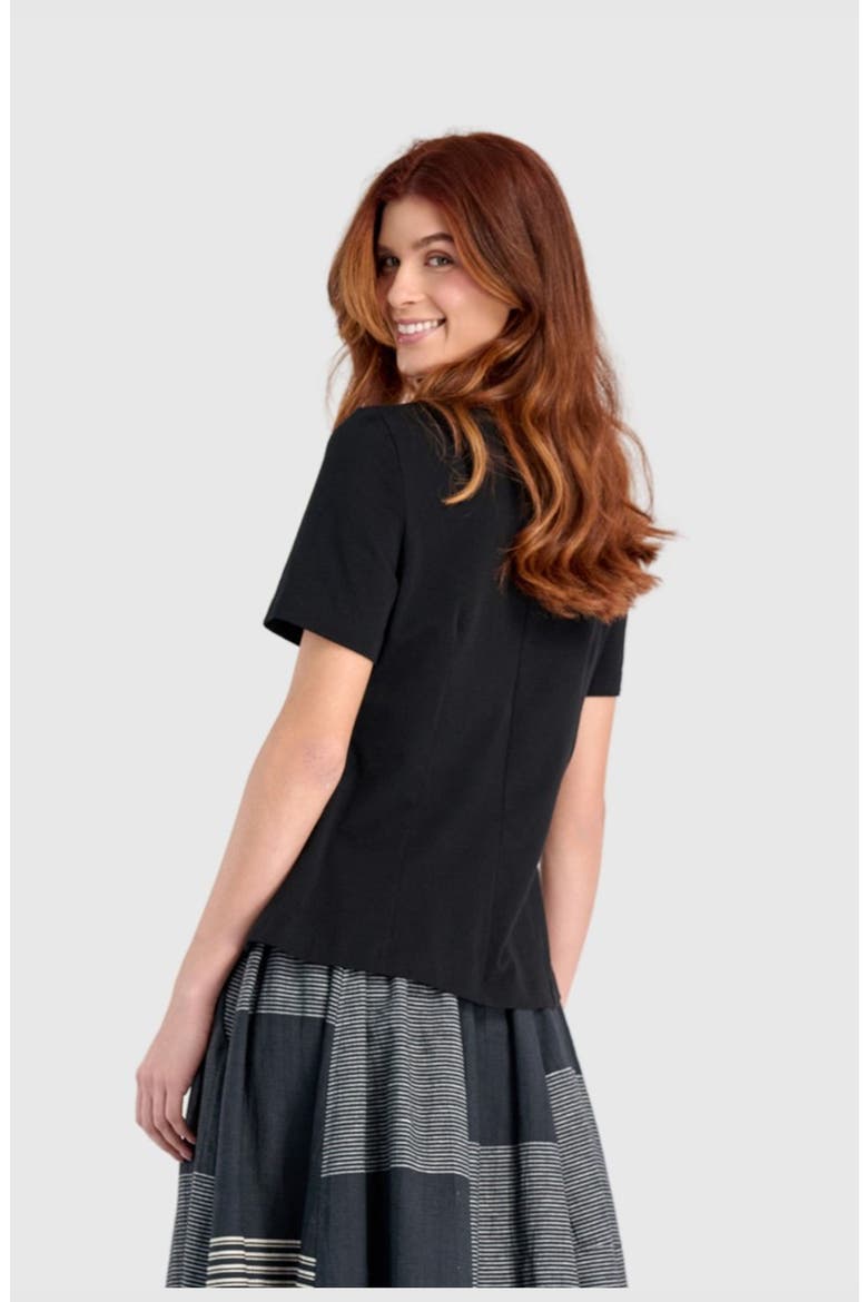 Essential Shaped Tee, Alternate, color, Black
