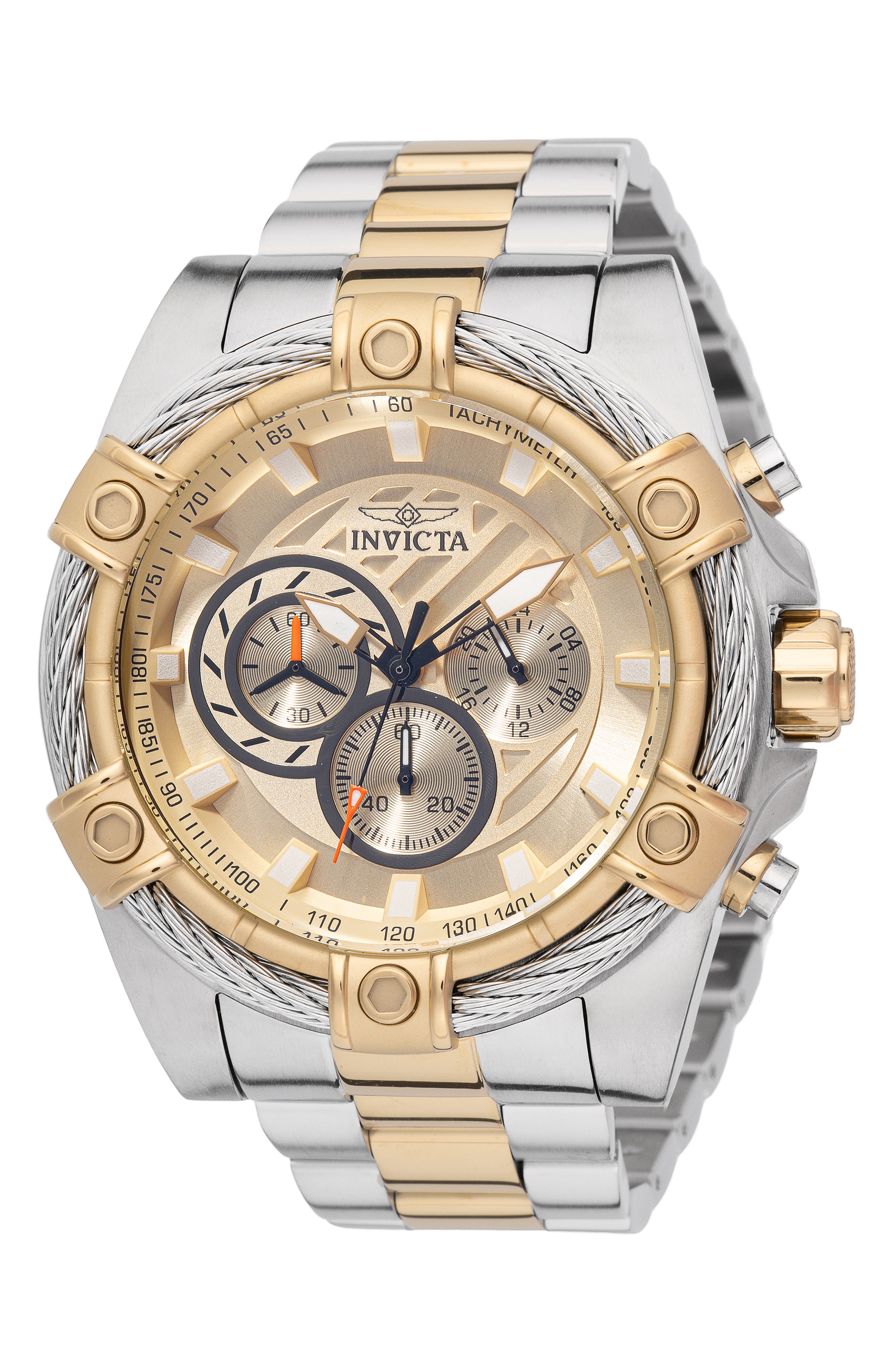 Bolt Chronograph Bracelet Strap Watch, 52mm