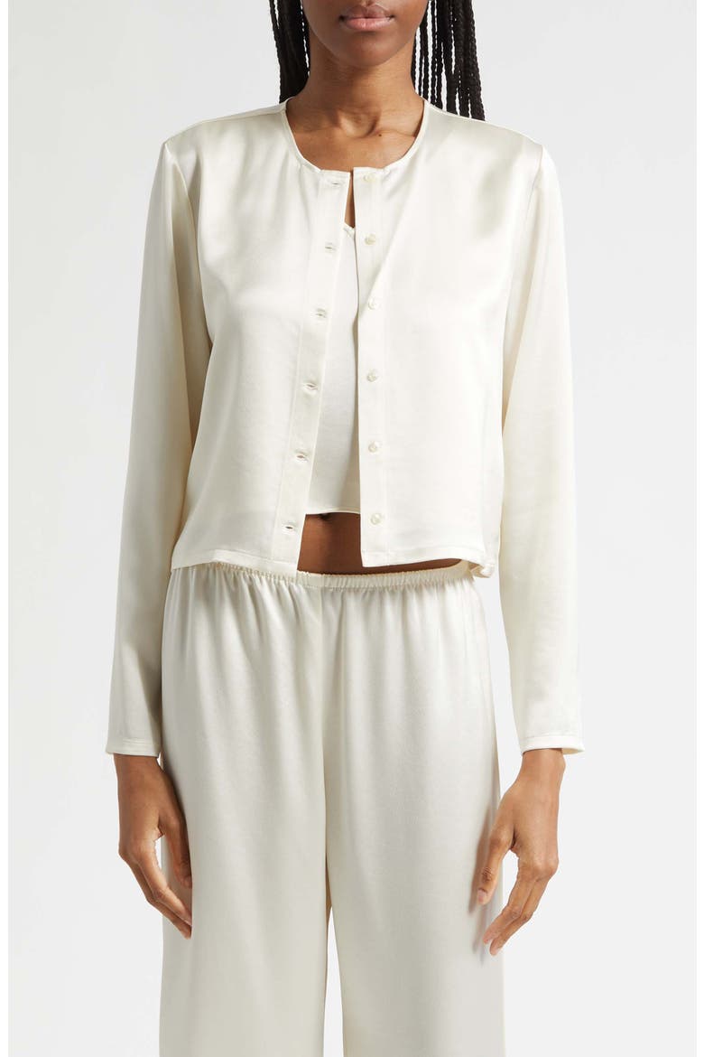 Barb Button-Up Crewneck Cardigan, Main, color, CREME