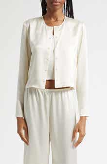 Barb Button-Up Crewneck Cardigan