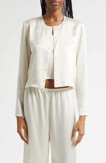 Barb Button-Up Crewneck Cardigan