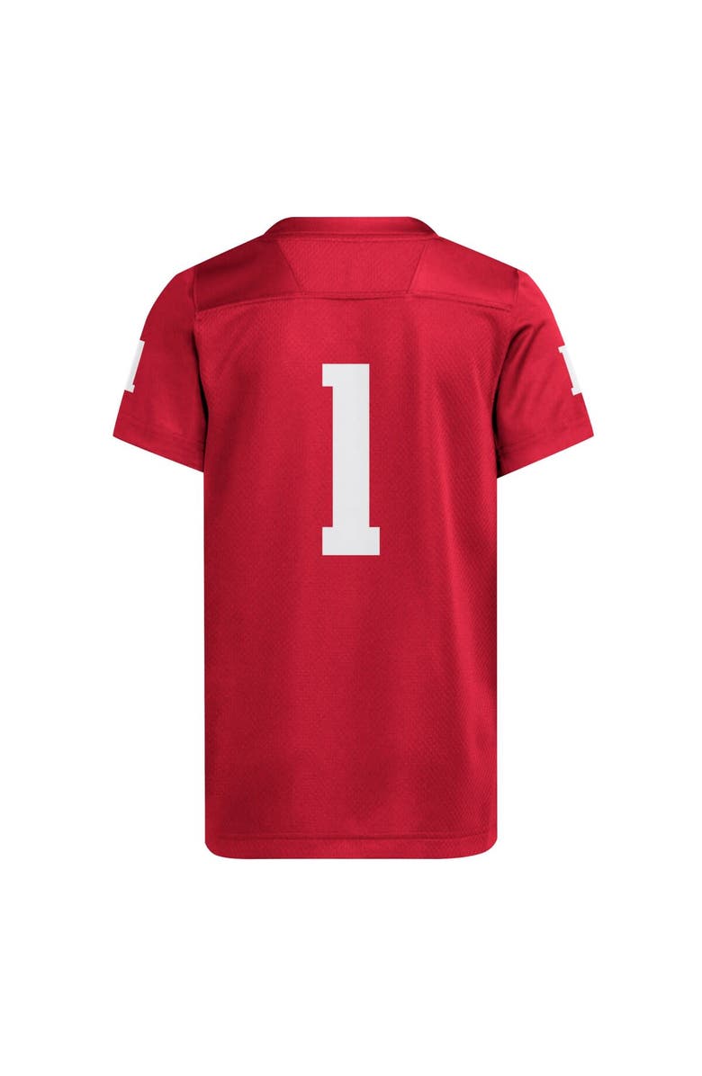 adidas Youth adidas #1 Crimson Indiana Hoosiers Replica Jersey, Alternate, color, 