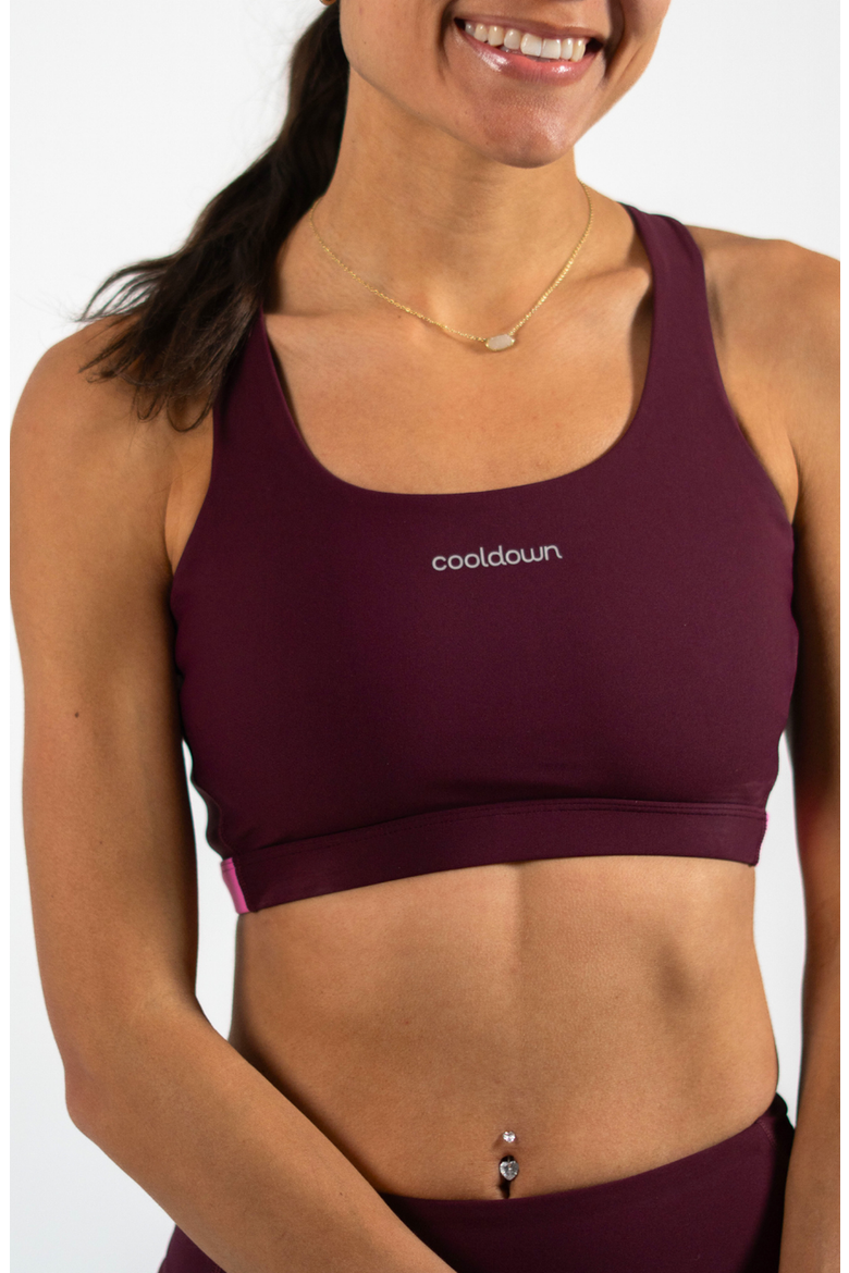Katherine Sports Bra, Alternate, color, Maroon
