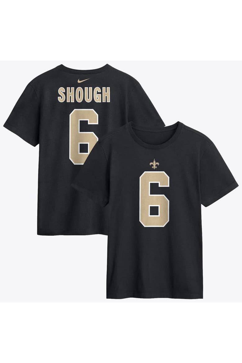 Men's Nike Tyler Shough Black New Orleans Saints Name & Number T-Shirt, Main, color, Black