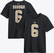 Nike Men's Nike Tyler Shough Black New Orleans Saints Name & Number T-Shirt