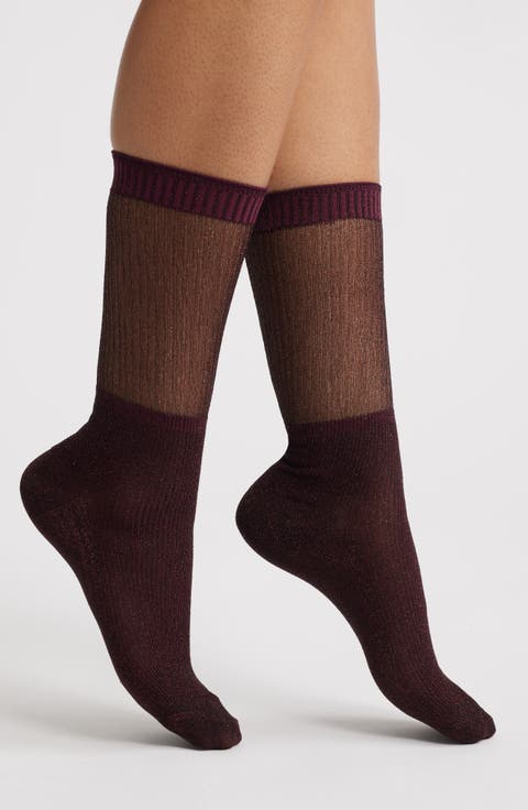 Shimmery Lights Crew Socks