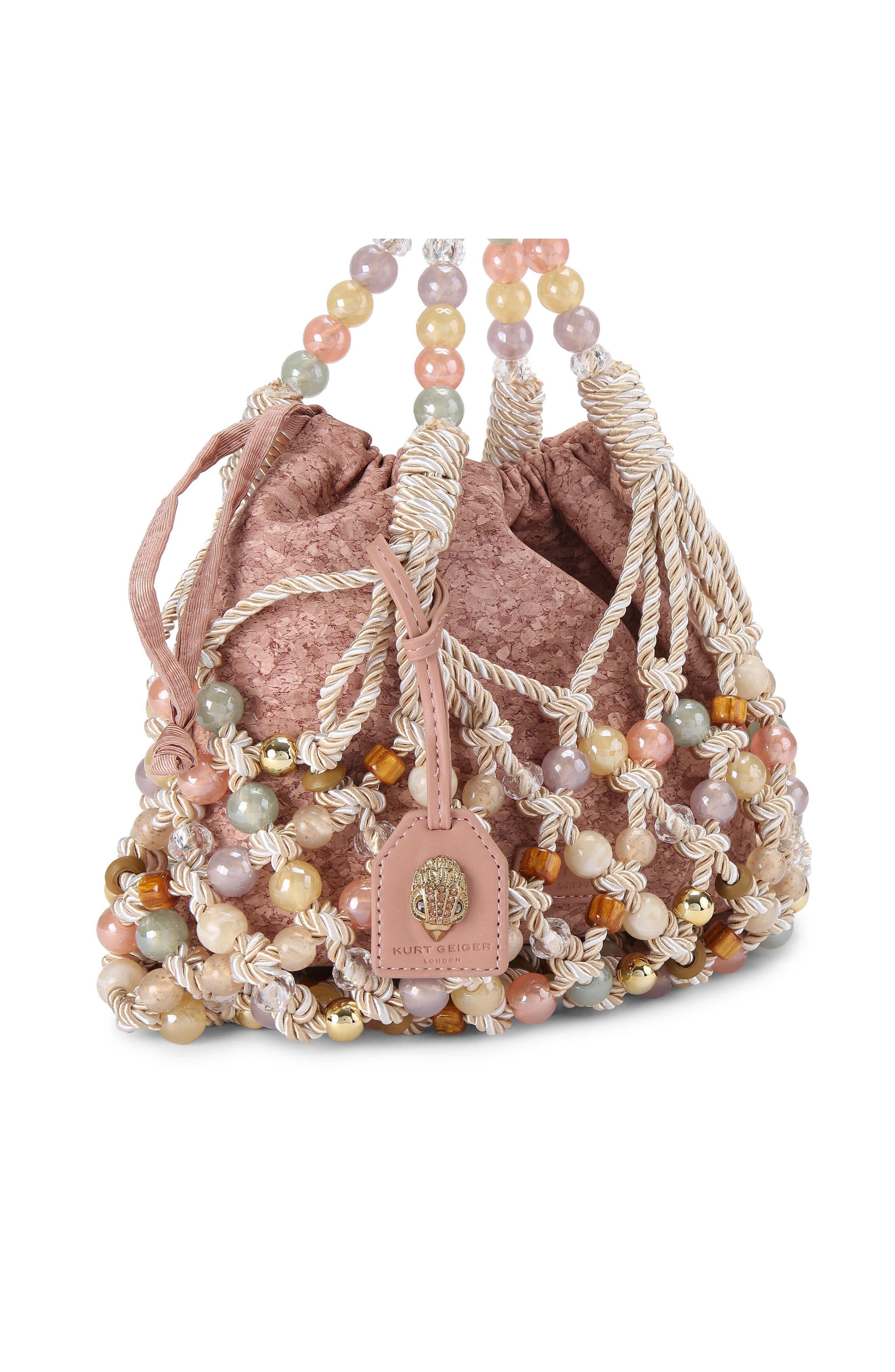 Kurt Geiger London Macramè Rope Handbag, Alternate, color, Open White/ Multi