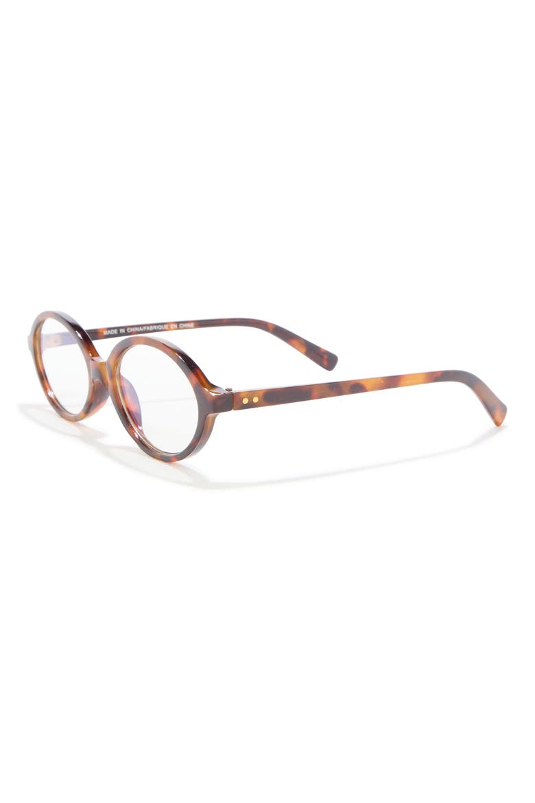 Round Blue Light Glasses, Alternate, color, TORTOISE