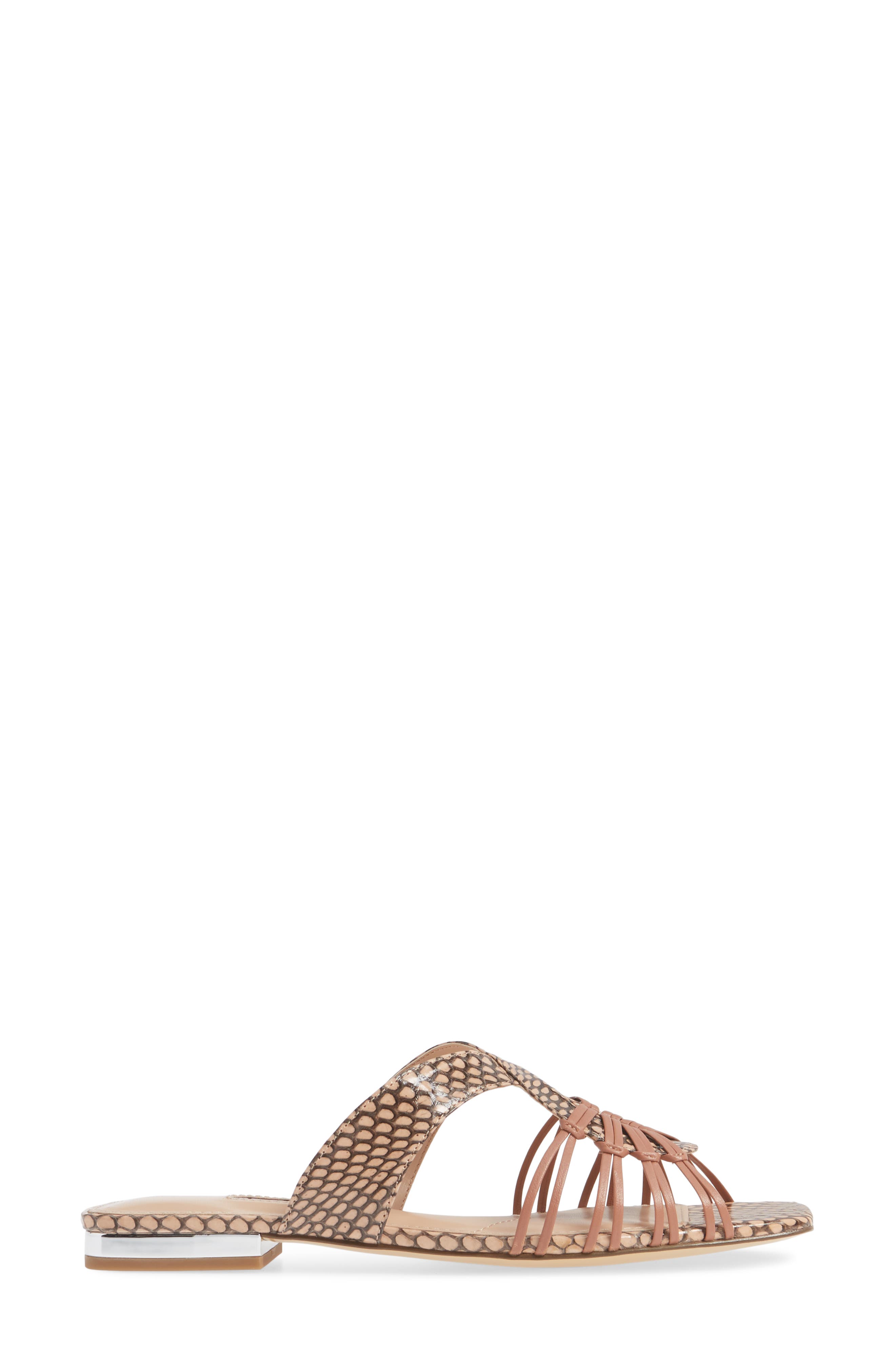 Silvy Sandal, Alternate, color, PETAL SNAKE PRINT LEATHER