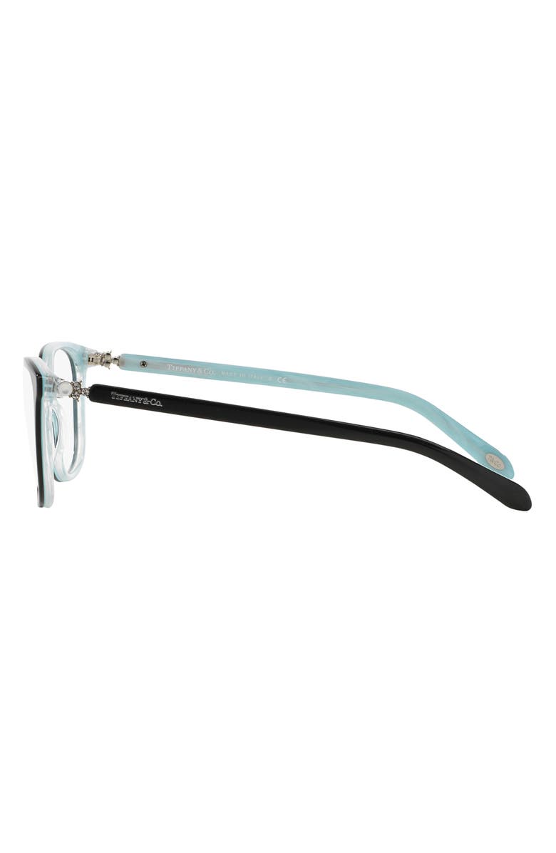 Tiffany & Co. Universal Fit 53mm Square Optical Glasses, Alternate, color, Black Blue