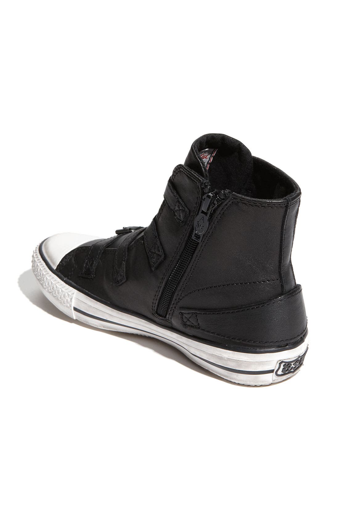 High Top Sneaker, Alternate, color, BLACK