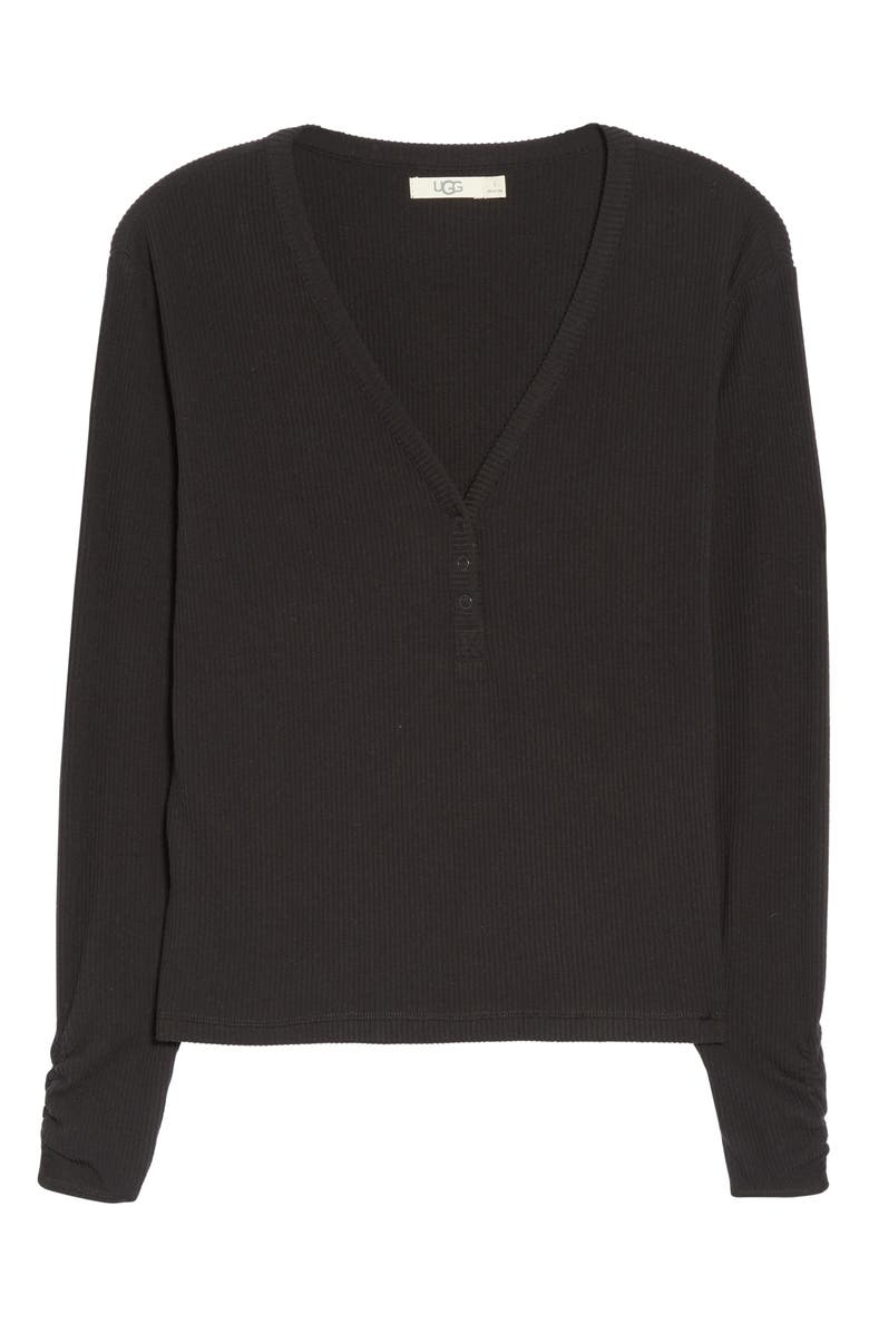 UGG<sup>®</sup> Maxwell Rib V-Neck Lounge Top, Alternate, color, 