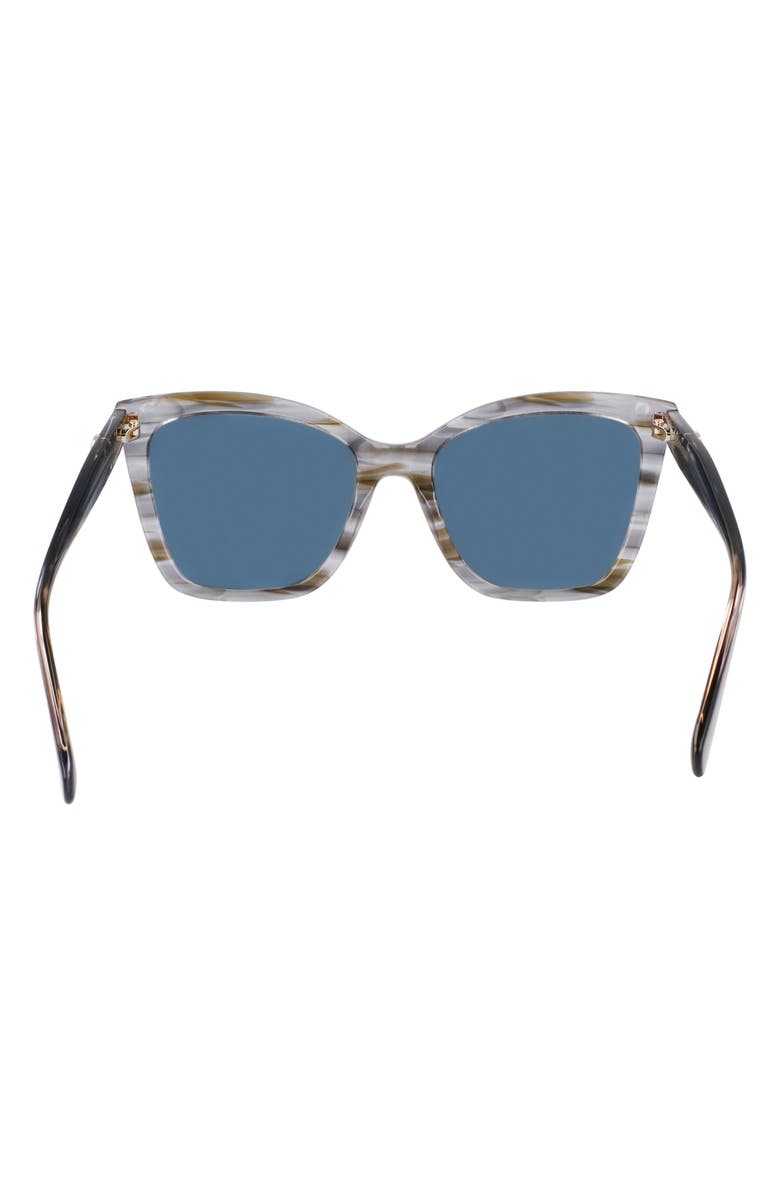 Longchamp Le Pliage 54mm Gradient Cat Eye Sunglasses, Alternate, color, Striped Grey
