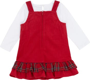 Reindeer Corduroy Dress & Bodysuit Set