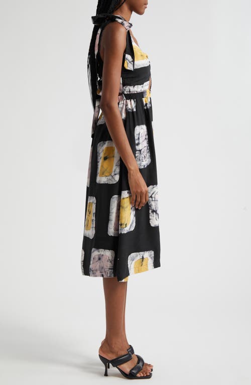 Busayo Debo Midi Sundress In Black Multicolored