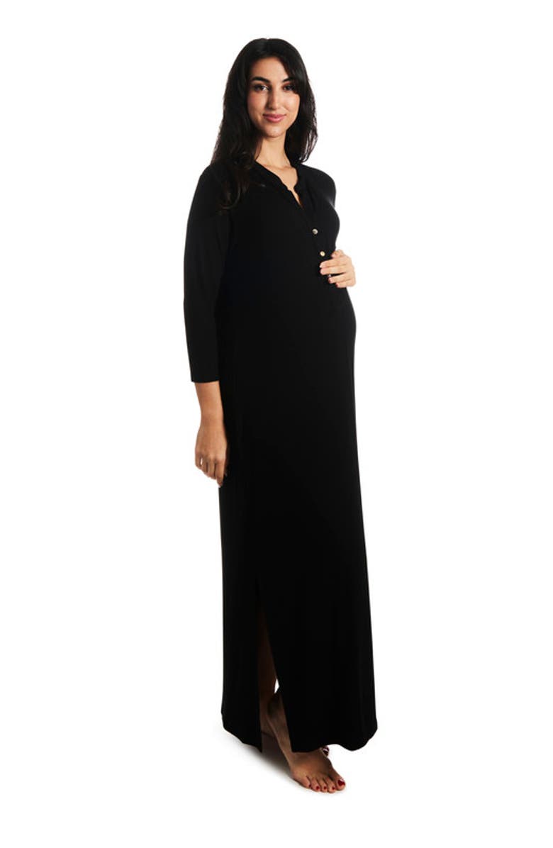 Everly Grey Juliana Maternity/Nursing Dress, Main, color, Black