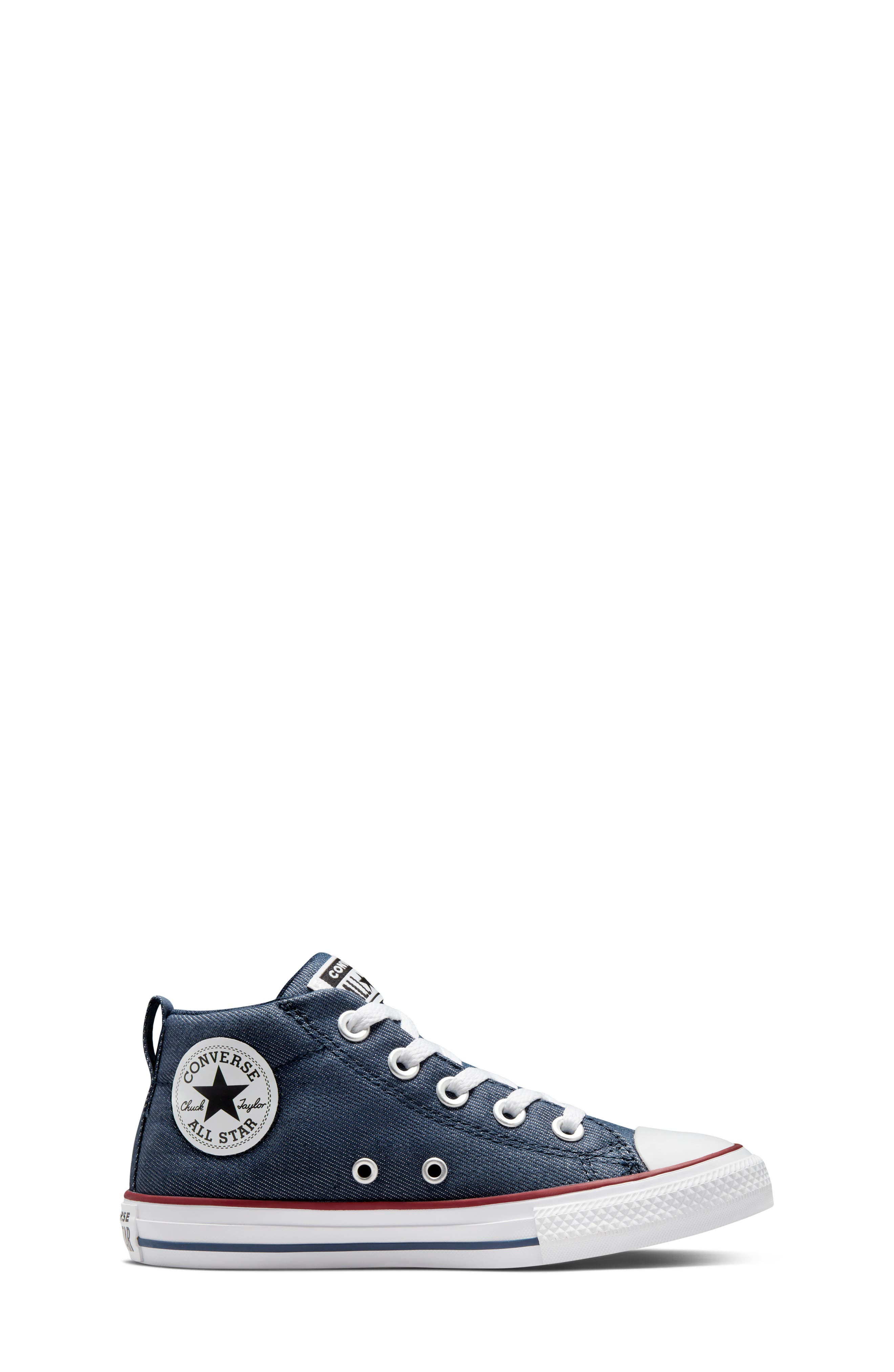 Converse Kids' Chuck Taylor<sup>®</sup> All Star<sup>®</sup> Street Mid Sneaker, Alternate, color, Mid Navy/ Navy/ White