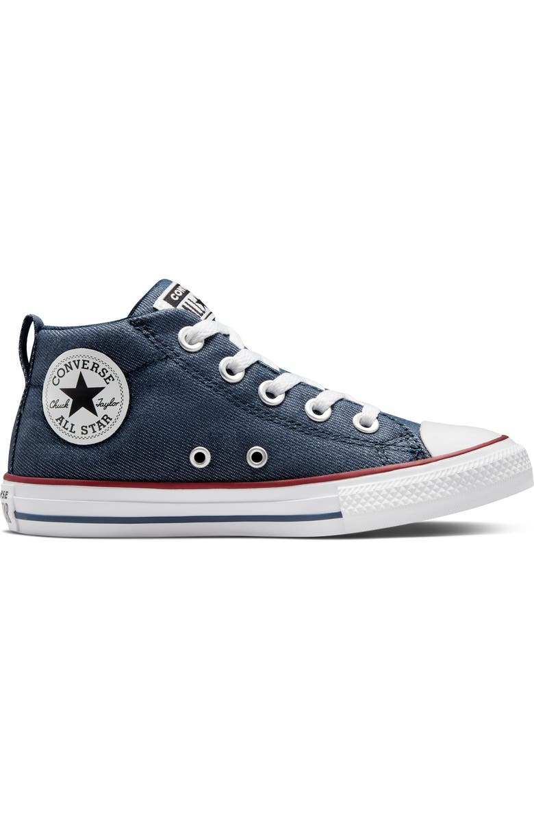 Converse Kids' Chuck Taylor<sup>®</sup> All Star<sup>®</sup> Street Mid Sneaker, Alternate, color, Mid Navy/ Navy/ White