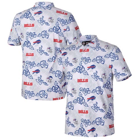 Men's Reyn Spooner White Buffalo Bills Pua Performance Game Day Polo