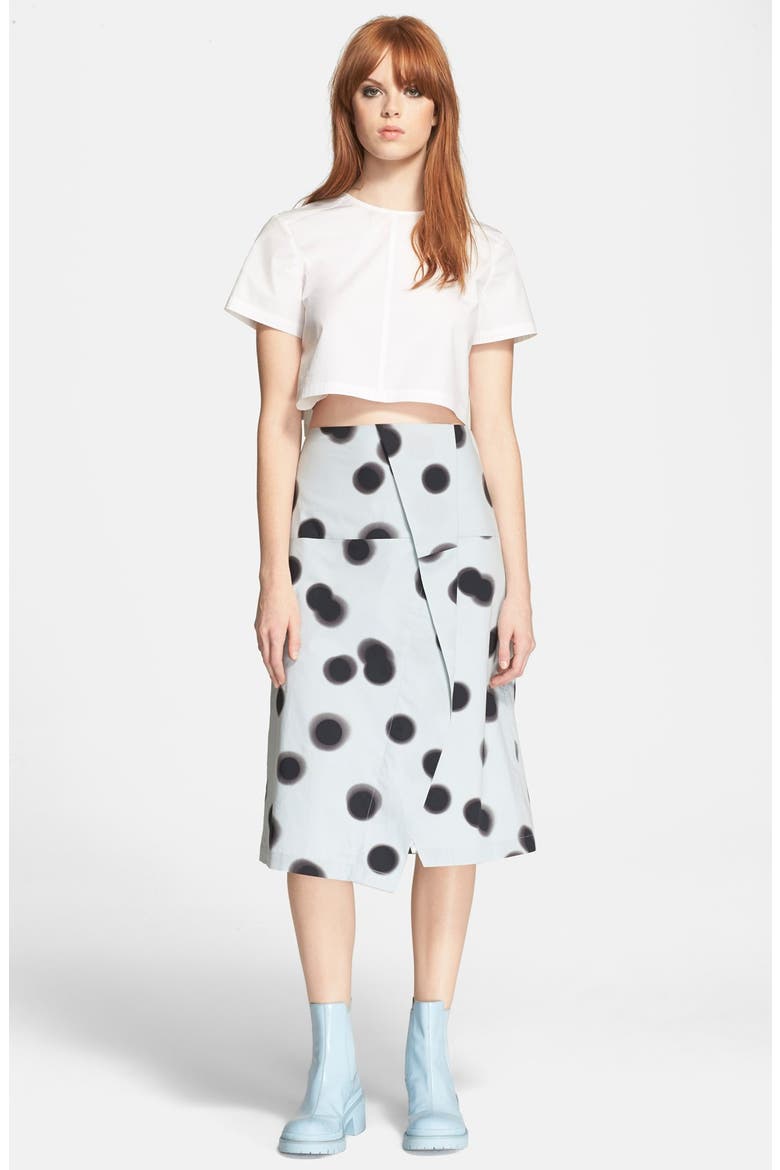 Blurred Dot Midi Skirt, Alternate, color, CLOUD BLUE MULTI