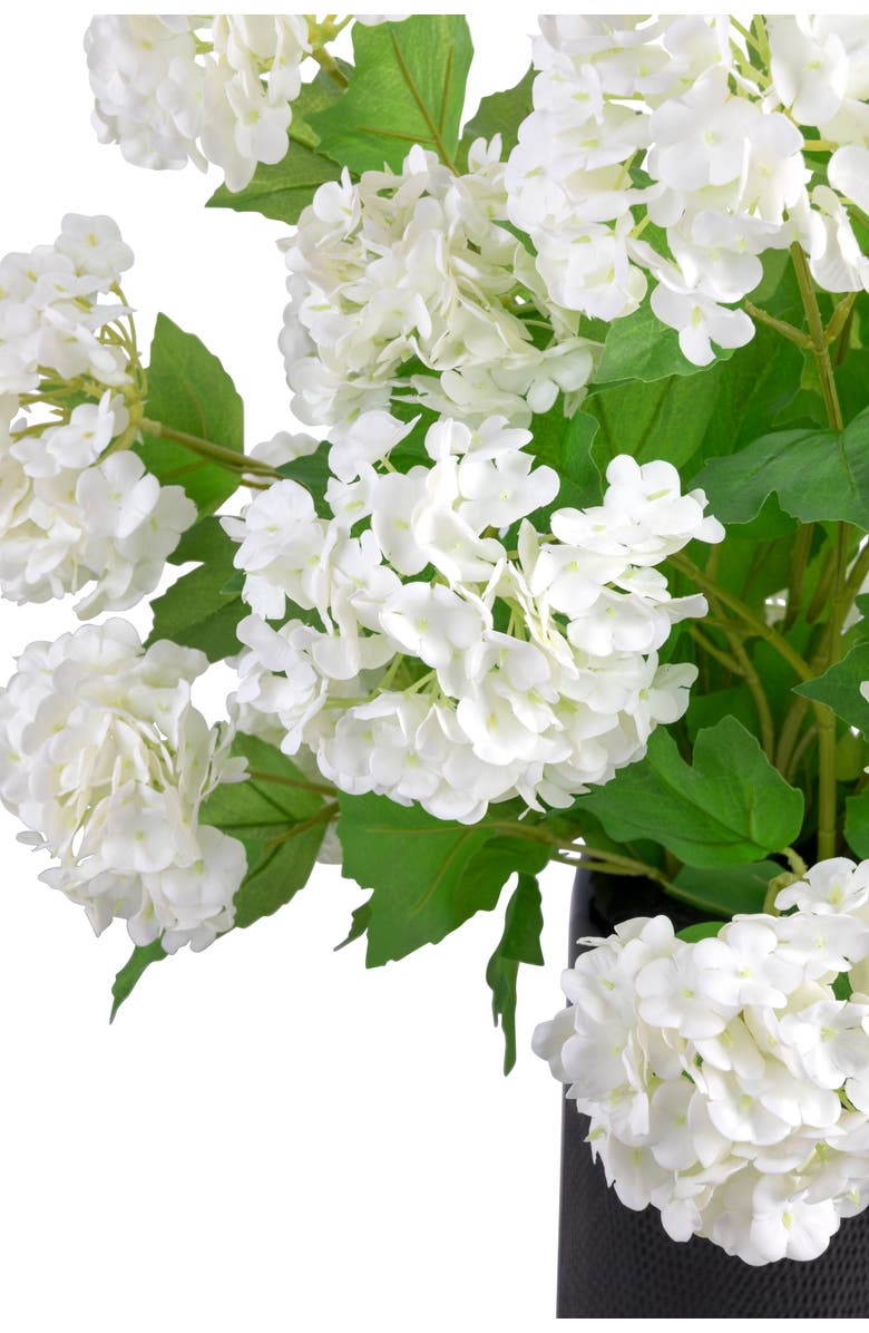 CocoBella Sylvie RealTouch Snowball Hydrangea Arrangement, Alternate, color, Snow